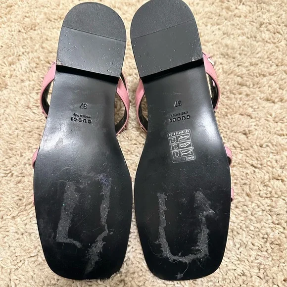 Gucci Divine Horsebit-detailed Leather Slingback Sandals in Dolly Pink - Picture 8 of 10